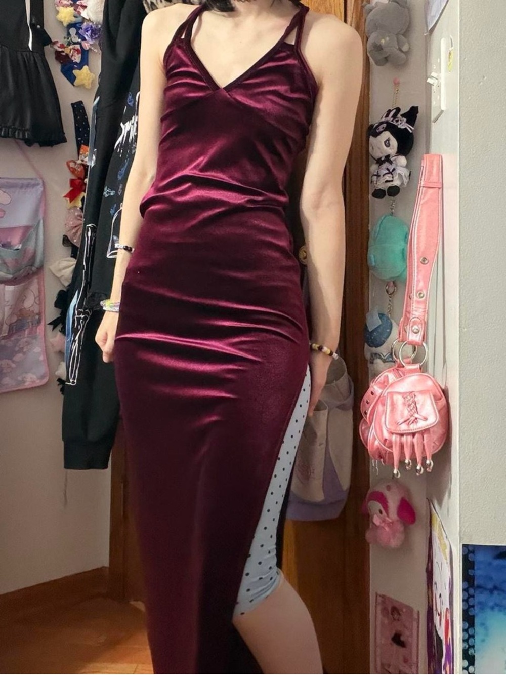 Velvet V-Neck Dress